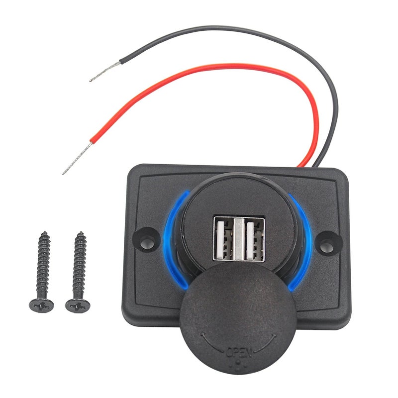 Bluejw Flat PD 3.0 QC 3.0 USB Panel Charger - 12/24V USB-C 12VDC Port for Car, Truck, Camper Van, Marine - Automotive USB Chargers - Image 3